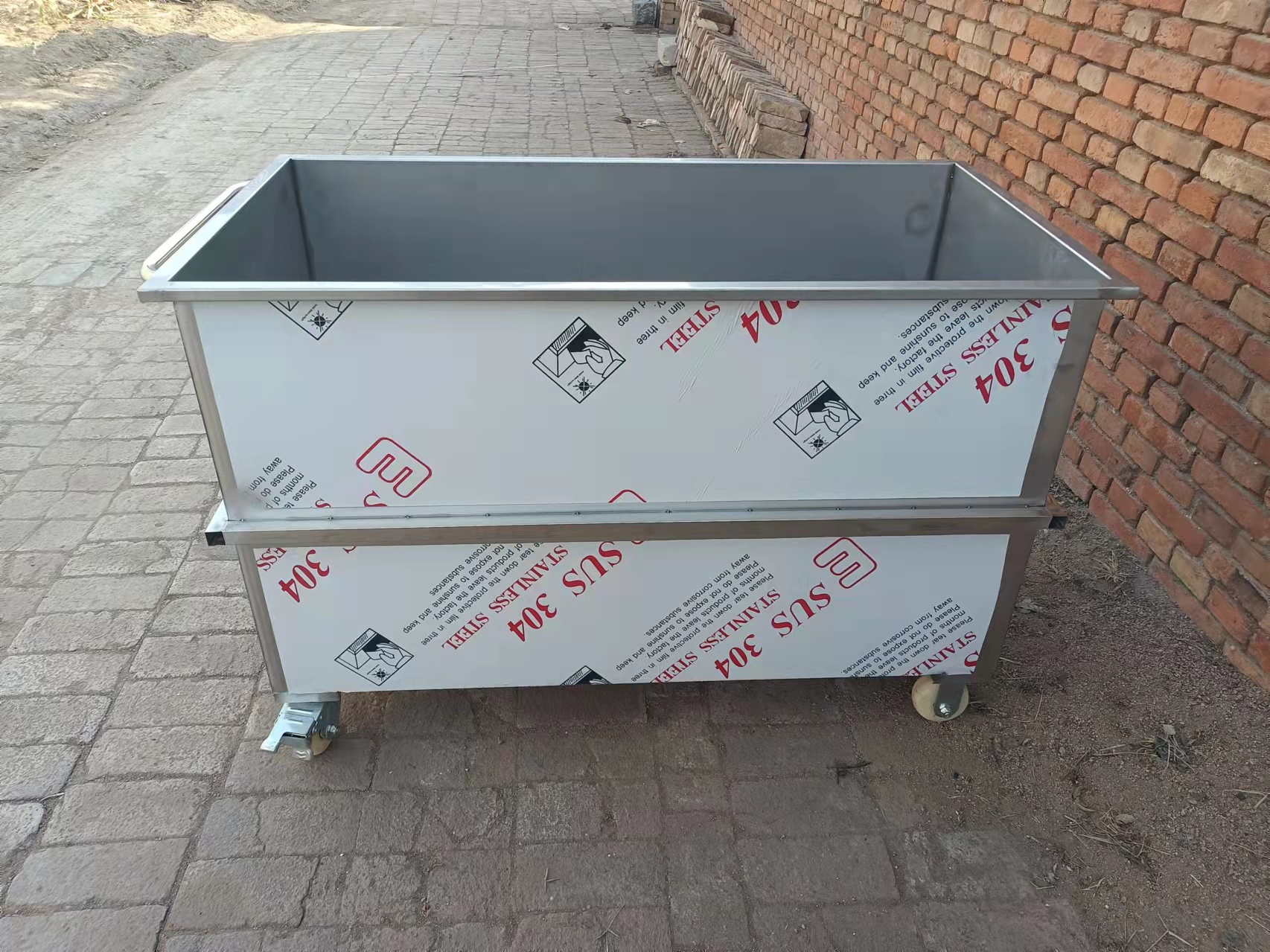 定制移动式不锈钢水箱方形工业食用移物池手推车浸泡池卤煮桶304,金属材料及制品,不锈钢制品,淘宝优惠券,粉丝福利购,淘宝优惠卷