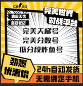 完美csgo号完美世界对战平台天梯号cs2账号老兵号炸鱼号d分新手号