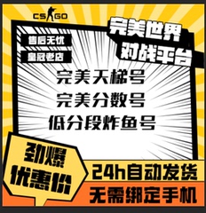 完美csgo号完美世界对战平台天梯号cs2账号老兵号炸鱼号d分新手号