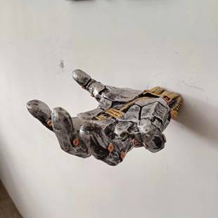 饰 篮球收纳家用置物架机械手树脂工艺品墙壁装 跨境热销新品 挂墙式