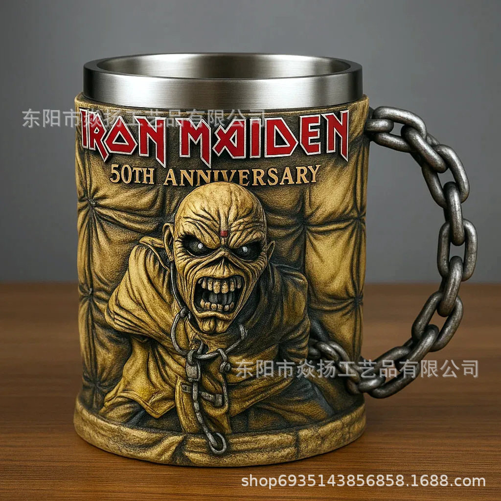 跨境Iron Maiden 50th Anniversary铁娘子乐队50周年纪念3D马克杯