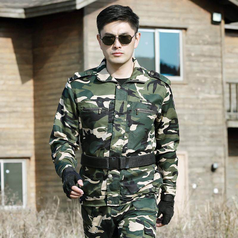 新式绿色二代迷彩服套装男工作服耐磨耐脏军训服劳保服训练服春季