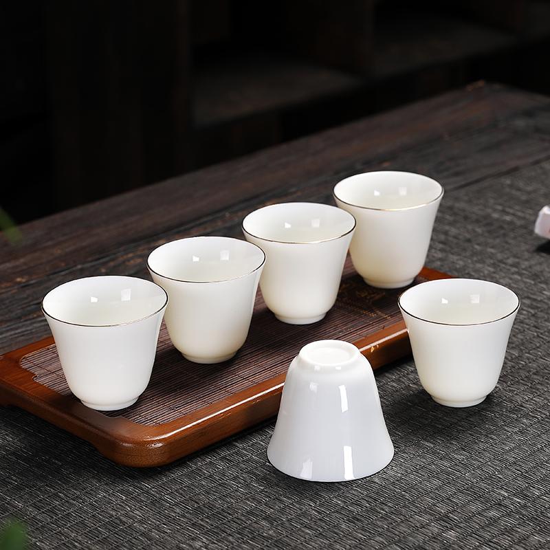 白瓷功夫茶杯单杯高档陶瓷图片
