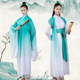 中国风古典舞服汉服梁祝舞台舞蹈服戏服古装公主服书生舞蹈服飘逸