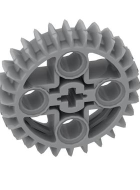 适用 积木科技散件46372 28齿双面锥牙齿轮益智拼插小颗粒