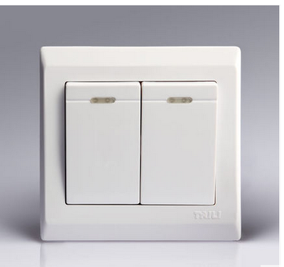 泰力墙壁开关插座单开一开二开三开四开家用嵌入式86型白色方包邮