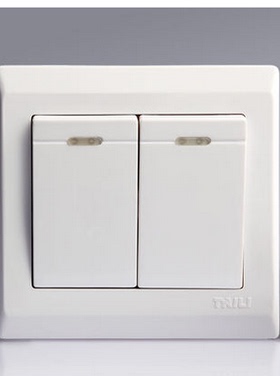 泰力墙壁开关插座单开一开二开三开四开家用嵌入式86型白色方包邮