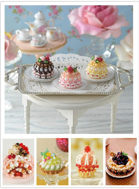 串珠DIY手工材料包日网甜点蛋糕代配圆形可爱水果冰激凌日文走线