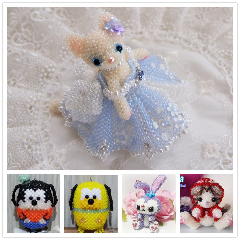 材料包华丽风猫咪手工串珠