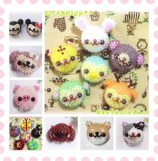 手工DIY串珠材料包昆虫/小动物/情侣组合冰箱贴磁铁/进口TOHO米珠