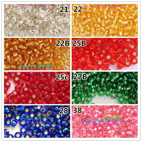 DIY串珠材料日本进口TOHO米珠2mm灌银珠21/22B/25B/25C/27B/28/38