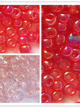 手工串珠材料日本TOHO东宝米珠2mm透明幻彩大红玫瑰165/165B/169
