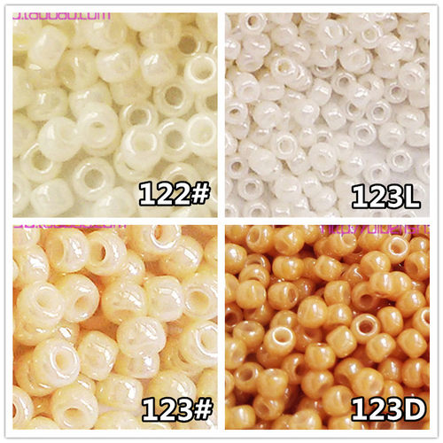 手工串珠材料TOHO东宝米珠2mm油光瓷珠米白米黄122/123/123L/123D - 封面