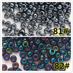 大头串珠材料 日本进口TOHO东宝米珠 2mm金属效果矿黑矿彩青81/82