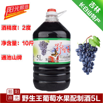 野生王葡萄酒水果配置酒桶装5L