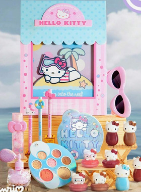 sheglam联名hello kitty三丽鸥唇釉眼影腮红妆前乳眼线hellokitty
