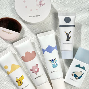 2026.2.18发售日本naturaglace宝可梦联名素颜霜蜜粉饼防晒隔离