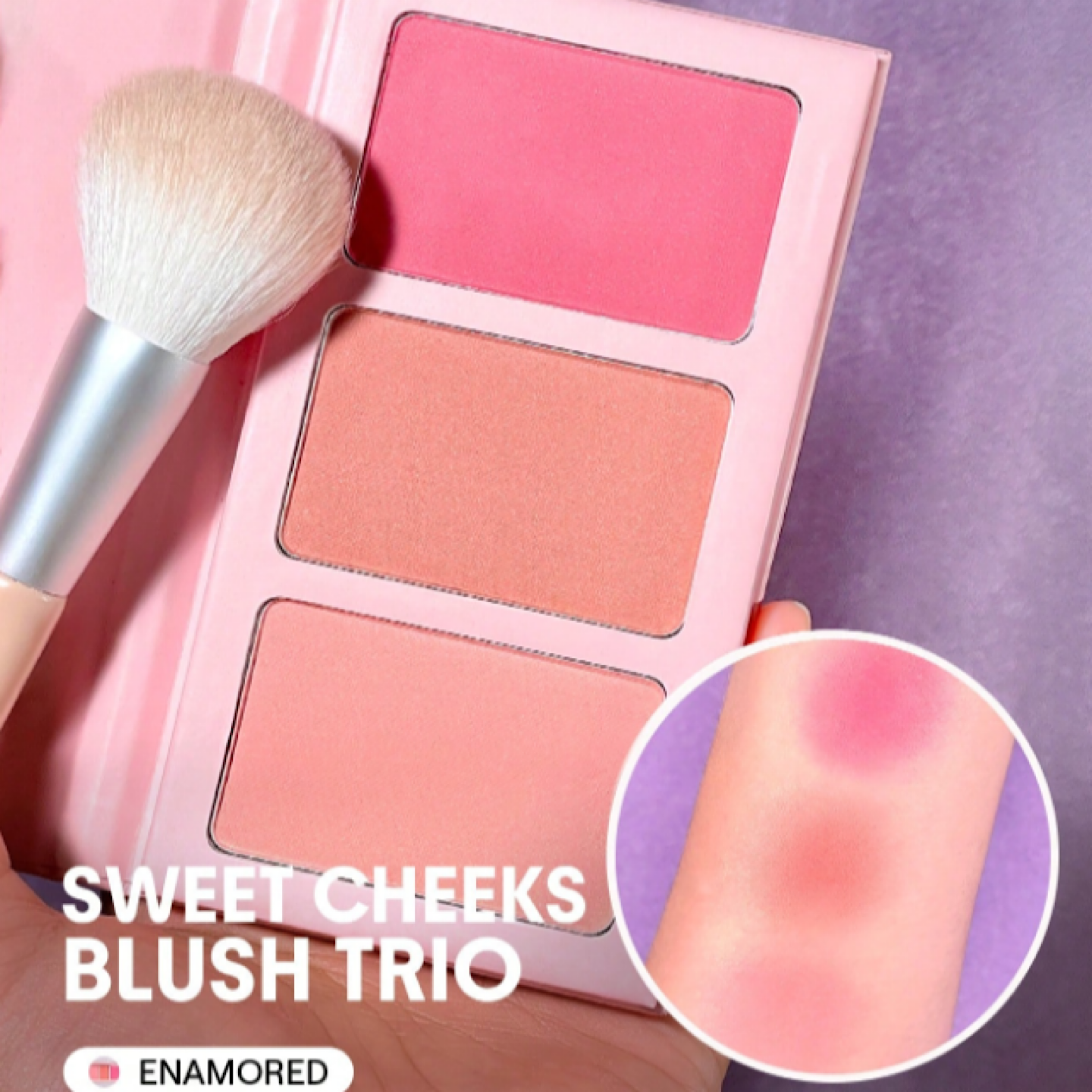 日本采购sheglam三色粉状腮红盘