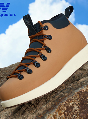 native greeters男女马丁靴新款秋冬季工装靴防水高帮鞋户外防滑