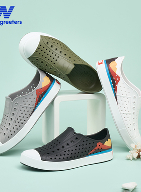 Native greeters 男女洞洞鞋新品青春时尚 透气速干凉鞋一体