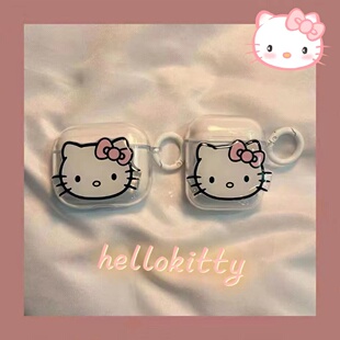 可爱蝴蝶结kt猫适用OPPO Enco Air4新声版蓝牙耳机保护套encoair4软壳