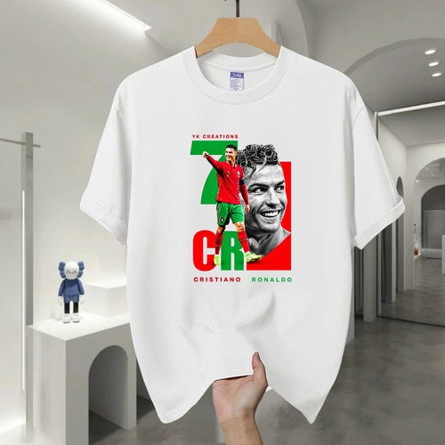2026世界杯CR7纯棉短袖T恤男