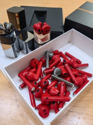 Huawei/华为 FreeBuds Lipstick左耳右耳充电仓单只补配红色银色