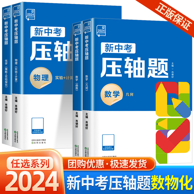 2024新版 全品 新中考压轴题化学物理数学函数几何 初中三年级复习资料书必刷真题练习册分类专项冲刺解题题型全解析方法突破