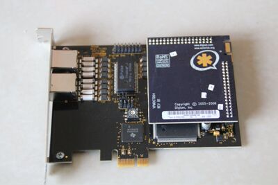 DIGIUM Asterisk PCI-E  TE220 数字中继卡 语音卡