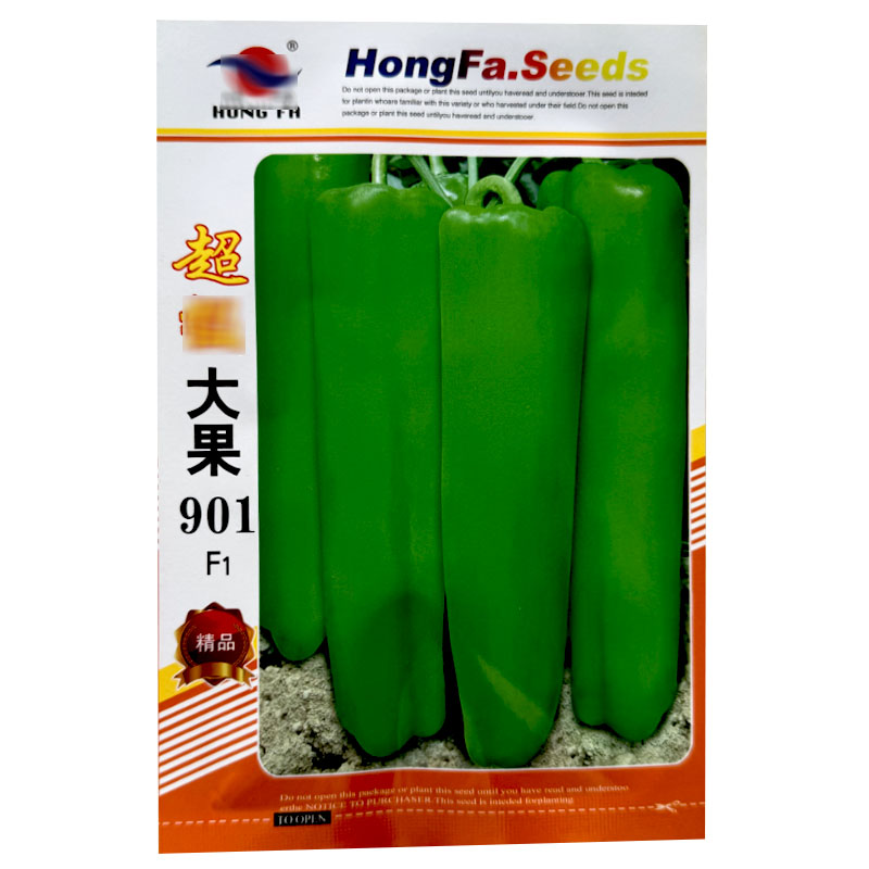 红丰大果901F1辣椒种子牛角椒1000粒耐热高产抗病春秋播蔬菜种子