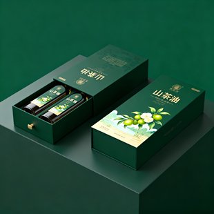 山茶油包装盒野生茶籽油山柚油礼品盒抽屉式盒纸箱手提礼盒定制