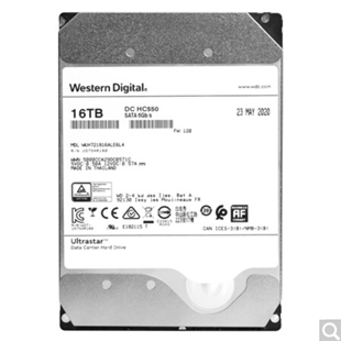 7200转256M SATA6Gb WD西数16TB 氦气 HC550 企业级硬盘