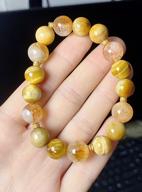 玉阅珠宝虎睛石黄水晶手串国风