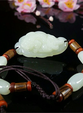 天然和田玉民族风珠宝红玛瑙手串