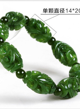 碧玉菠菜绿路路通男女款手串