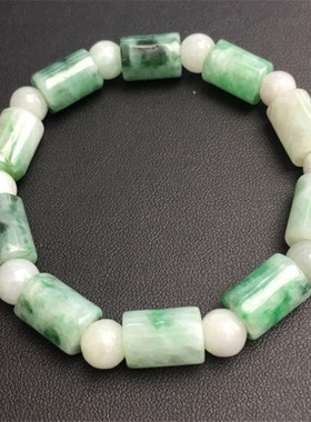 A货翡翠路路通缅甸送礼玉石手链