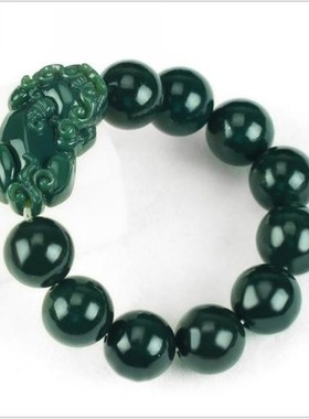 和田玉招财保平安貔貅手链