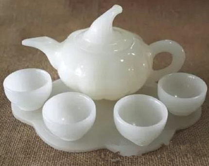 特价直销白玉功夫茶具酒具商务办公家具工艺品茶具摆件