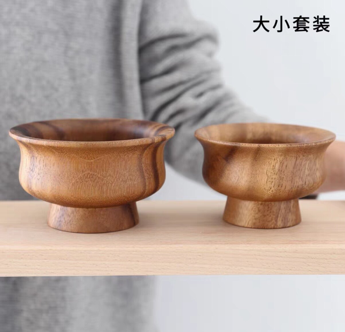 藏式实木木头碗奶茶碗木碗饭碗返边碗马奶酒碗蒙古藏族舞蹈碗奶昔