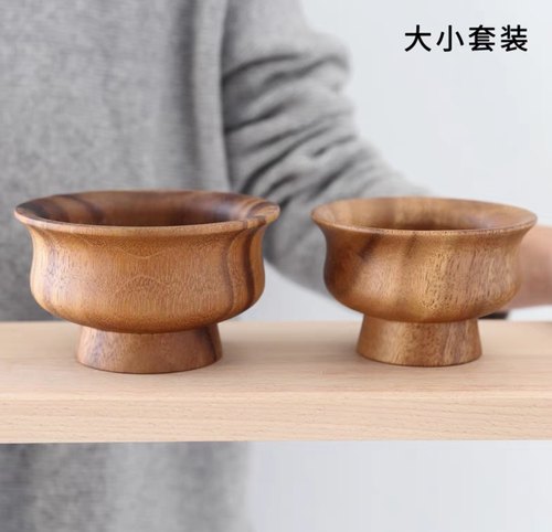 藏式实木木头碗奶茶碗木碗饭碗返边碗马奶酒碗蒙古藏族舞蹈碗奶昔
