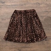 出口欧美单童装 秋冬新款 女童半身短裙外贸原单中大童公主裙亮片裙