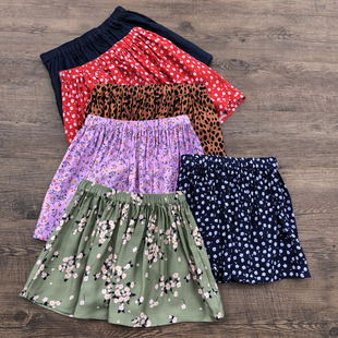 春夏季新款欧美女童半身裙外贸女宝宝儿童原单花式田园碎花短裙子