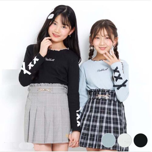 日单pinkhunt女童木耳边打底衫