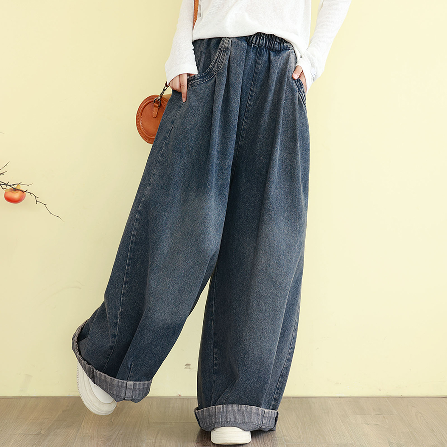 复古文艺牛仔裤女秋季长裤