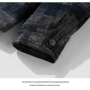 2025秋装复古格纹牛仔外套男夹克男上衣服JK2289-P95图片