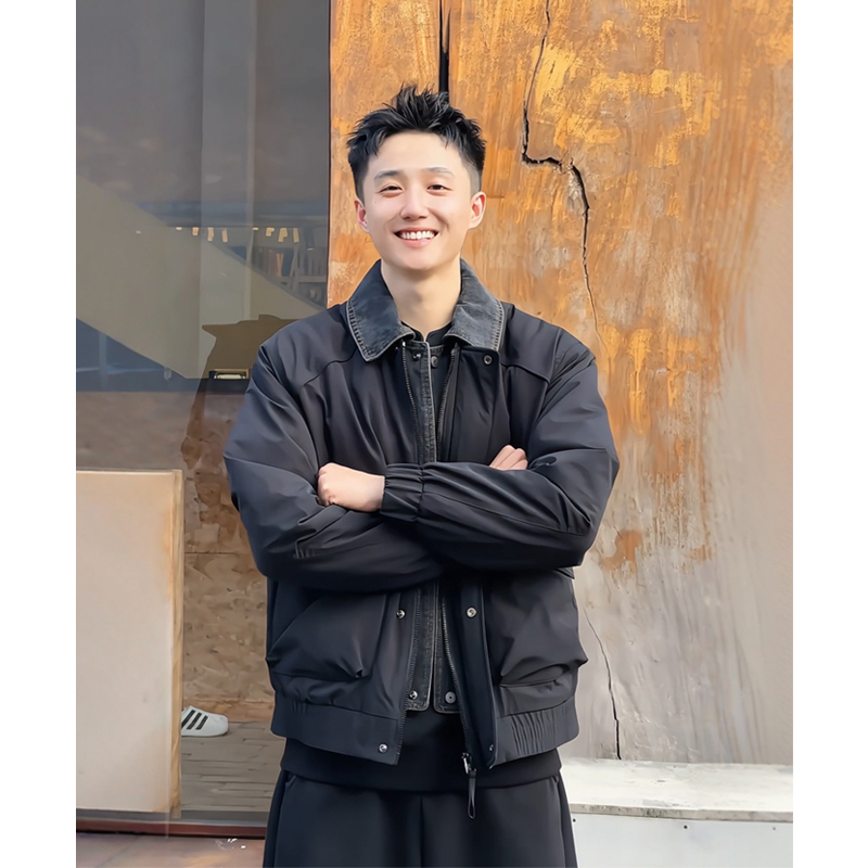 牛仔假两件拼接加棉夹克外套男JK2597-P125，男装夹克，电商D236-1（原A051-1）