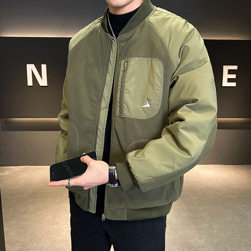 撞色拼接棒球服男装棉衣宽松保暖棉服外套SJ12-P120,男装棉衣,电商D236-1（原A051-1）