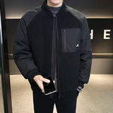 撞色拼接棒球服男装棉衣宽松保暖棉服外套SJ12-P120，男装棉衣，电商D236-1（原A051-1）