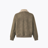 皮毛一体棉服麂皮羊羔绒夹克男装冬季外套MY237-185，男装夹克，电商D236-1（原A051-1）