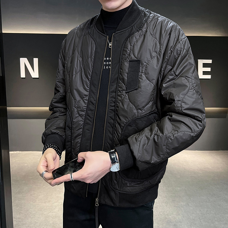 葫芦纹绗线棉服男装棒球服立领棉衣22067-P135,男装棉衣,电商D236-1（原A051-1）